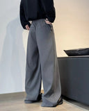 AIDASE  -  Men's Loose Wide Leg Jeans Autumn Spring American Retro Casual Straight Tube Long Pants Draping Feeling Deconstructed Style aidase-shop