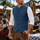 AIDASE  -  Men's Sleeveless Vest With Button Design Stylish And Simple Light Business Casual British. Coat 3xl aidase-shop