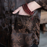 AIDASE  -  Chinese Style Thin Light Luxury Retro Men National Trend Large Size Loose Ice Silk Shirt Men's Jacquard Fashion Trend Tang Suit aidase-shop