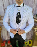 AIDASE  -  Modern Wedding Men Suits 3 Piece Coat Vest Pants Groom Frog Button Suit Business Blazer Pants Prom Party Jacket Customized