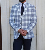 AIDASE  -  Classic 2 Piece Men Suits Coat Vest Groom Stripe Business Suit Business Wedding Blazer Pants Prom Party Jacket Size Customized aidase-shop
