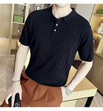 Aidase New Trendy Slim Fit Polo Shirt for Men with Half Sleeves, Fold-over Collar, Ideal for Golf and Summer Casual Wear in Green aidase-shop
