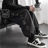 Aidase Men Summer Trendy Vintage Print Streetwear Oversized Sports Harem Pants Y2K Harajuku Gothic Korean Casual Hip Hop Baggy Trousers aidase-shop