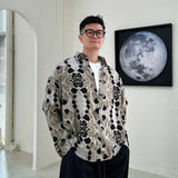 AIDASE  -  Spring Men's Long Sleeved Artistic Shirt Niche Loose Trend 2025 Contrast Color Long Sleeve Casual Male Tops aidase-shop