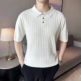 Aidase New Trendy Slim Fit Polo Shirt for Men with Half Sleeves, Fold-over Collar, Ideal for Golf and Summer Casual Wear in Green aidase-shop