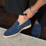 AIDASE  -  Spring Fashion Men's Frosted Leather Comfortable Anti Slip Bean Shoes New Summer Men Pointed Breathable Casual Business Loafers aidase-shop