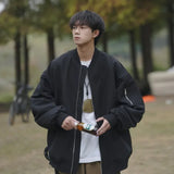 Aidase Man Bomber Jacket Oversize Spring Autumn Boys Long Sleeve Stand Collar Baseball Clothes Black Green Retro Coat Plus Size Xxl aidase-shop