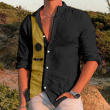 AIDASE  -  Trendy Regular Cuff Men'S Button Down Shirt Male Casual Music Print Plus Size Shirt Long Sleeve Turn Down Shirt рубашка aidase-shop