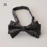 AIDASE  -  12*6CM Luxury Paisley Bow Ties For Men Adult Gray Brown Floral Soft Bowties Wedding Party Groom Formal Butterfly Shirt Accessory aidase-shop