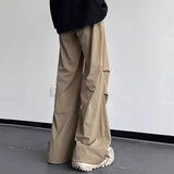 AIDASE  -  Quick Drying Male Cargo Pants Summer Loose Straight Wide Leg Trousers American Style Trend Cool Casual Clothing aidase-shop
