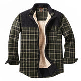AIDASE  -  European and American Casual Checked Thickened Shirt. Men's New Style Fleece-lined. Winter Warm. Pure Cotton Jacket. S-XXXXL aidase-shop