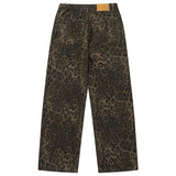 Aidase Vintage Leopard Jeans Men Hip Hop Streetwear Harajuku Hip Hop Baggy Jeans Trousers Retro Denim Pants aidase-shop