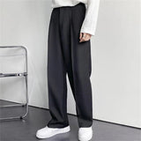 AIDASE  -  Men's formal straight-leg loose solid-color comfortable daily casual suit pants aidase-shop