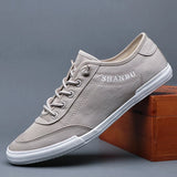 AIDASE  -  Men Canvas Shoes Casual Lace Up Sneakers Fashion Breathable Vulcanize Shoes Rubber Flats Large Size 46 Casual Man Shoes SS21023 aidase-shop