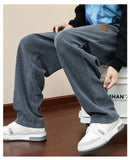 AIDASE  -  Corduroy pants for men in spring and autumn straight tube hanging feeling casual men's style loose winter with added velvet men' aidase-shop