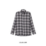AIDASE  -  Oversized Men's Plaid Long Sleeve Korean Style Shirt, Trendy Loose Plaid Shirt, Handsome Jacket, Unisex American Retro Plaid aidase-shop