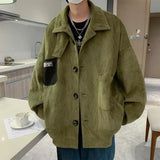 Aidase Mens Corduroy Jacket Autumn Winter Streetwear Casual Loose Fashion Coats aidase-shop