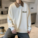Aidase Korean wind Sweatshirt Men Women Lapel Collar Hoodie Trendy Harajuku College Style Oversize Casual Sports Polo lapel sweater aidase-shop