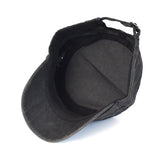AIDASE  -  Washed Cotton Cap Men Casual Unique Design Military Caps Vintage Flat Top Hat Adjustable Four Seasons aidase-shop