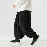 Aidase 2025 Men Streetwear Wide Leg Casual Pants Men Loose Fashion Jogging Sweatpants Solid Color Harem Pants Male Harajuku Trousers