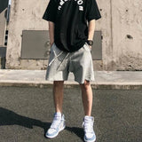 AIDASE  -  Summer Gym Fitness Sports Mens Cotton Shorts Ragged Cutoff Shorts Casual Training Hip Hop Running Loose Basketball Short Pants aidase-shop