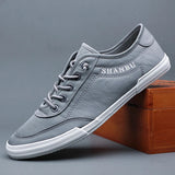 AIDASE  -  Men Canvas Shoes Casual Lace Up Sneakers Fashion Breathable Vulcanize Shoes Rubber Flats Large Size 46 Casual Man Shoes SS21023 aidase-shop