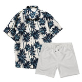 AIDASE  -  Slim Fit Jacket Men Mens 2 Piece Beach Vacation Set Shirts And Shorts Suit Outfits Dress Suit For Men Men'S Matching Sets aidase-shop