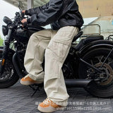 AIDASE  -  American Style Loose Straight Leg Workwear Pants Men's Casual Trousers Vintage Design Sensation for Men And Women aidase-shop
