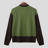 AIDASE  -  Men Sweaters Patchwork Knitted Lapel Long Sleeve Zipper Male Pullovers Streetwear 2025 Autumn Casual Men Clothing S-5XL aidase-shop