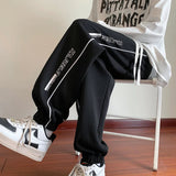 AIDASE  -  New Men's Spring Autumn Loose Fit Straight Leg Cuffed Sweatpants Casual Sports Joggers for Teenagers Versatile Long Pants aidase-shop