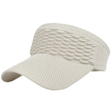Aidase Knitted Visor Cap Breathable Adjustable Bent Brim  Anti-UV Sun Hats  For Women Men Outdoor Sports Summer Beach Travel Skullcap aidase-shop