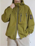 AIDASE  -  Windbreaker Men's Spring Autumn Waterproof Hooded Coats Mountain Outdoor Camping Workwear Jackets Windproof Loose Zipper Outwear aidase-shop