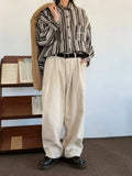 Aidase Vintage Corduroy Pants Men Women Solid Color Wide-leg Thicken Casual Trousers Japanese Versatile Loose Cargo Pants Spring Unisex aidase-shop