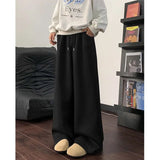 AIDASE  -  Scimitar Trousers Men's Winter Oversize Lazy and Relaxing Pants Straight Wide-leg Pants aidase-shop