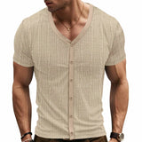 AIDASE  -  Men's Summer Imitation Hemp Bamboo Loose Casual Breathable Trend Button Cardigan INS Hot Sale Short Sleeves aidase-shop