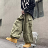Aidase Japanese Men's Y2K Vintage Casual Cargo Baggy Wide Leg Pants Sweatpants Hip Hop Track Pants Men Harajuku Korean Style