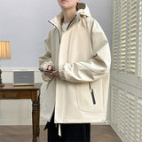 AIDASE  -  Men Spring Autumn Solid Color Jacket Line Sense Design Version Loose Thin Fashion Trend All-purpose Fabric Breathable Comfort aidase-shop