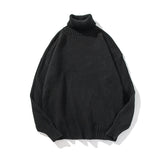 AIDASE  -  Men Oversized Turtleneck Sweaters Winter Korean Fashions Pullover Harajuku Black Knitwear aidase-shop