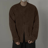AIDASE  -  Men Jackets Solid Color Corduroy Long Sleeve Button Coats Men Streetwear Spring Autumn Fashion Casual Male Jackets S-5XL aidase-shop