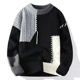 Aidase Warm Thick Men's Knit Sweater New In Fleeced Korean Fashion Vintage Pullovers Male Top High Quality Aesthetic Style Y2k Knitwear