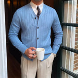 Aidase Black V Neck Men's Clothing White Cardigan Business Knit Sweater Male Blue Japanese Harajuku Fashion Old Mode Korean Wool Cheap