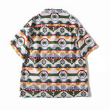 AIDASE  -  Cuban Collar Printed Short Sleeved Min's Shirt 2025 Korea Fashion Contrast Color Single Breast Male Tops Loose 21E5330 aidase-shop
