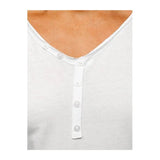 AIDASE  -  V-Ne ort Sve Men's T-irt Slim Fit Casual Daily Wear Youth Faion Basic  Color Top for Men aidase-shop