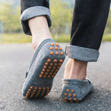 AIDASE  -  Men's Loafers Hot Selling Spring Autumn Men's Suede Leather Shoes for Commuting Massage Sole Flat Bottomed Walking Shoes aidase-shop