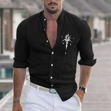 AIDASE  -  Elegant Classic Fit Men'S Plaid Shirt Men Printing Casual Plus Size Loose Shirt Stand Long Sleeve Shirt Camisas De Hombre aidase-shop