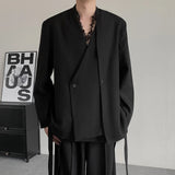 AIDASE  -  Spring Niche Suit Darkwear V-neck Chinese Men's Suit Jacket Solid Color Korea Fashion Male Tops aidase-shop