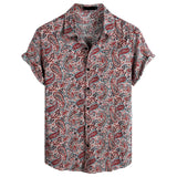 AIDASE  -  Men'S Beach Casual Short Sleeved Shirt Casual Shirt Men'S Short Sleeved Shirt Hawaii Short Loose Regular Fit Casual Men'S Shirt aidase-shop