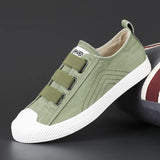 AIDASE  -  New Men's Casual Canvas Sneakers Flat-Sole Breathable Round Toe Trendy Unisex Students Canvas Shoe Elastic Band Soft Insole aidase-shop