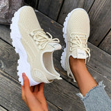 AIDASE  -  New Women Sneakers Breathable Thick Sole Casual Shoes Mesh Lightweight Summer Platform Walking Shoes aidase-shop