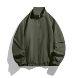 AIDASE  -  Thin Stand Collar Workwear Jacket Men New Spring Autumn Men's Solid Color Coat Zipper Fashion Windproof Bomber Jackets Man aidase-shop
